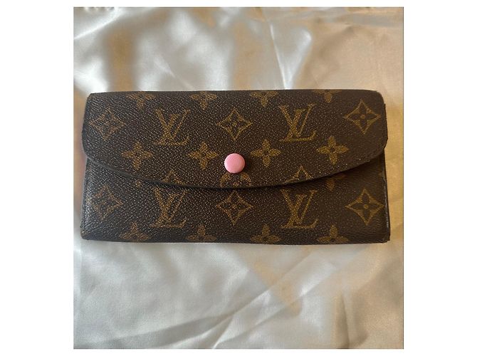 Portafoglio Louis Vuitton Monogram Rosa Marrone - vista 2