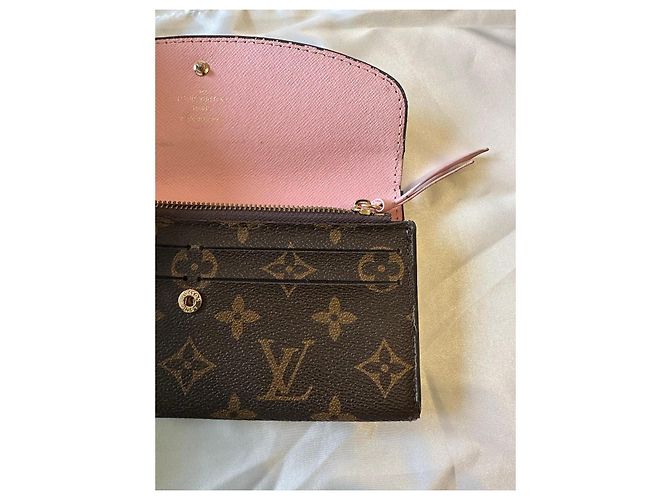 Portafoglio Louis Vuitton Monogram Rosa Marrone - vista 5