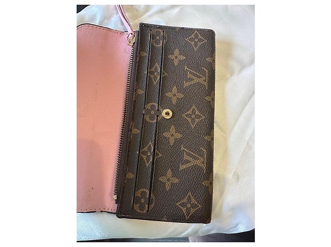 Portafoglio Louis Vuitton Monogram Rosa Marrone - vista 7