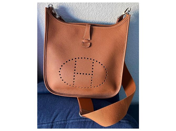 Hermès Borsa a spalla in pelle marrone Silver hardware - vista 2