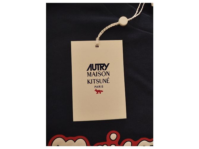 Kitsune T-shirt Maison Kitsuné x Autry Blu Navy - vista 5