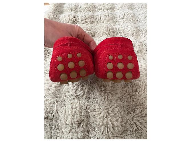 Autre Marque Mocassini in suede rosso Saint Tropez - vista 8
