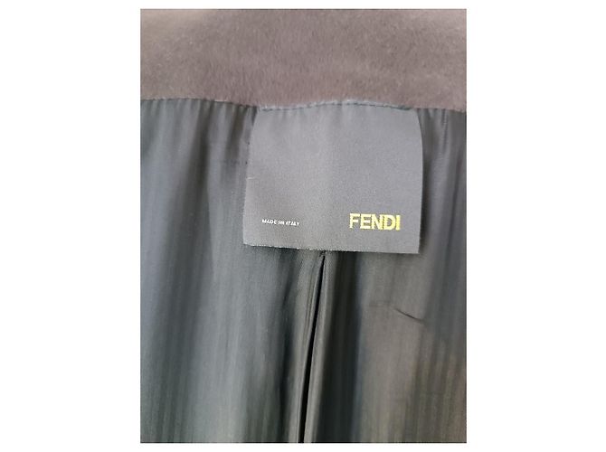Abrigo Fendi de lana marrón chocolate Marrón oscuro - vista 5