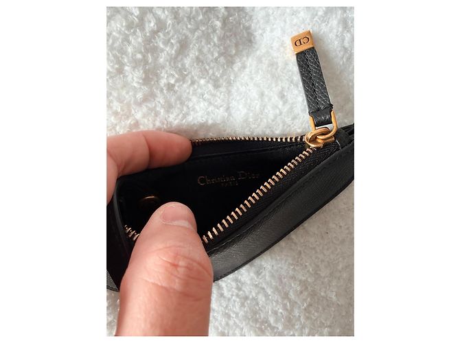 Cartera Saddle icónica Christian Dior – cuero negro – charm 'D' – nueva, conjunto completo - vista 12