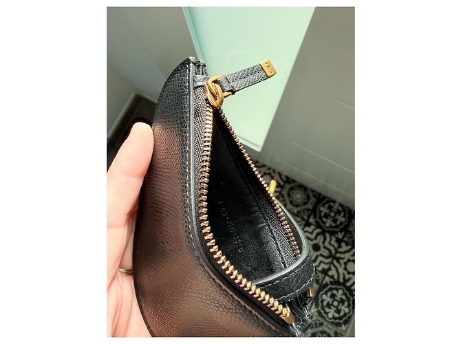 Cartera Saddle icónica Christian Dior – cuero negro – charm 'D' – nueva, conjunto completo - vista 13