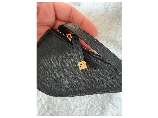 Cartera Saddle icónica Christian Dior – cuero negro – charm 'D' – nueva, conjunto completo - vista 8