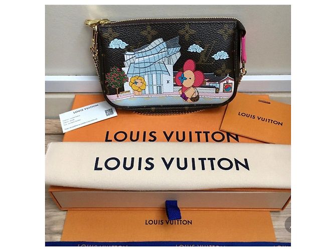 Pochette Louis Vuitton Monogram x Yayoi Kusama Marrone Rosa Bianco - vista 12
