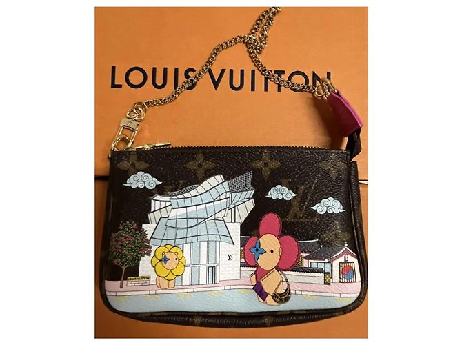 Pochette Louis Vuitton Monogram x Yayoi Kusama Marrone Rosa Bianco - vista 2