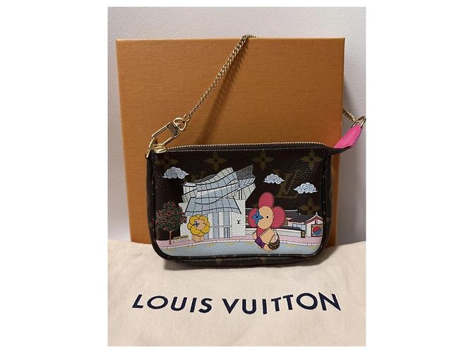Pochette Louis Vuitton Monogram x Yayoi Kusama Marrone Rosa Bianco - vista 5