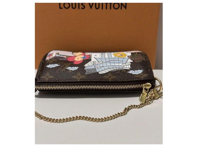 Pochette Louis Vuitton Monogram x Yayoi Kusama Marrone Rosa Bianco - vista 8