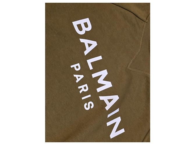 Pull imprimé Balmain Vert olive - vue 3