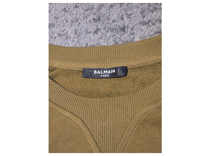 Pull imprimé Balmain Vert olive - vue 4
