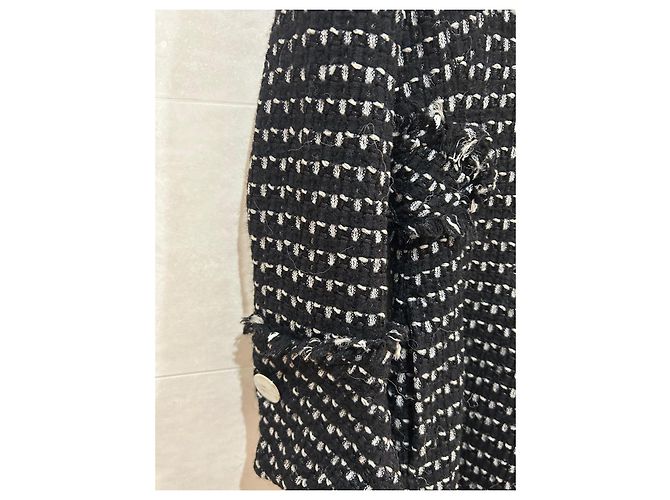 Abrigo KAREN MILLEN negro y blanco - vista 4