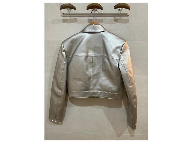 Mango Giacca corta argento MNG - vista 2