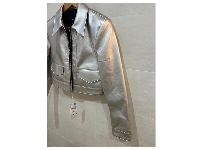 Mango Giacca corta argento MNG - vista 6
