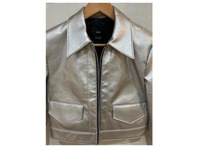 Mango Giacca corta argento MNG - vista 7