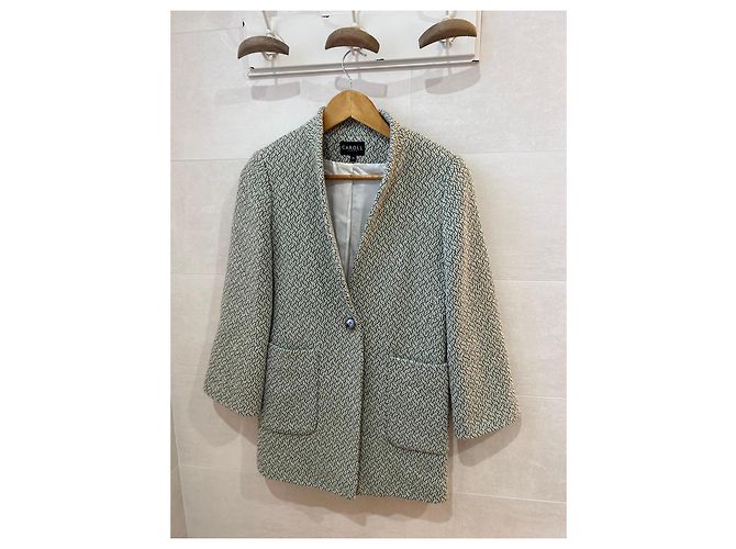 Blazer Caroll verde e beige - vista 6