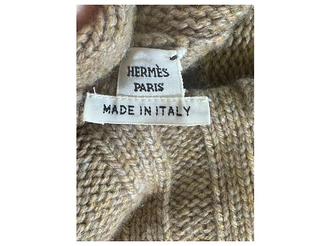 Vestido de cachemira Hermès Camello - vista 14