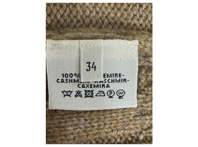Vestido de cachemira Hermès Camello - vista 15