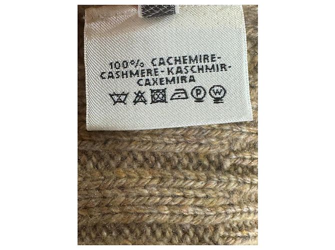 Vestido de cachemira Hermès Camello - vista 16