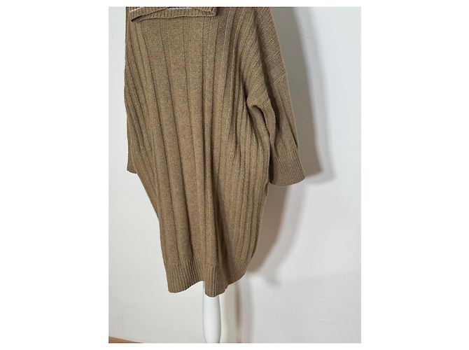 Vestido de cachemira Hermès Camello - vista 17