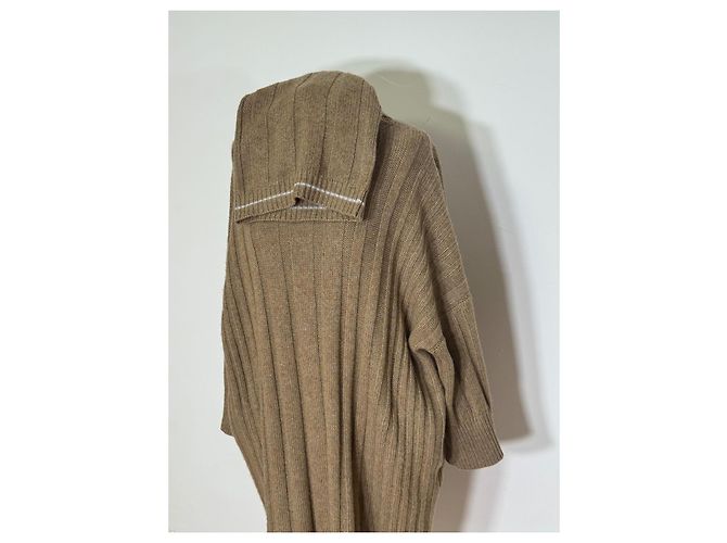 Vestido de cachemira Hermès Camello - vista 18
