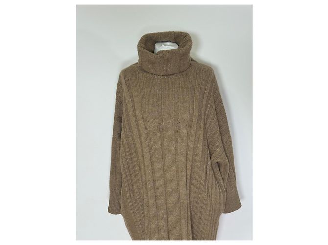 Vestido de cachemira Hermès Camello - vista 19