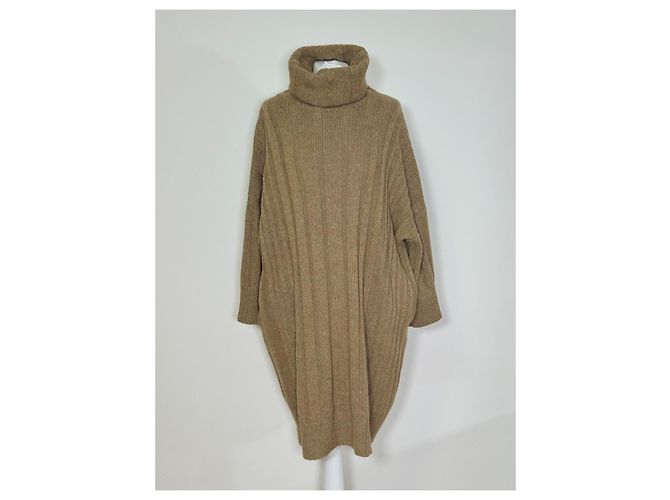 Vestido de cachemira Hermès Camello - vista 2