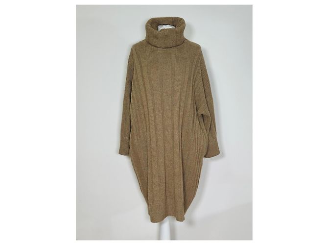 Vestido de cachemira Hermès Camello - vista 20