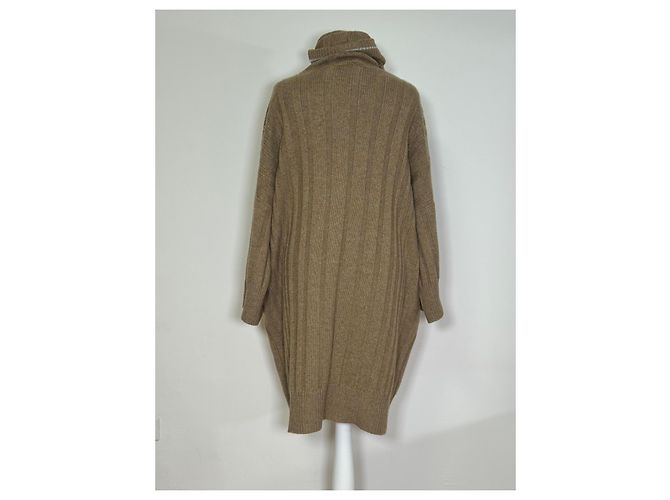 Vestido de cachemira Hermès Camello - vista 3
