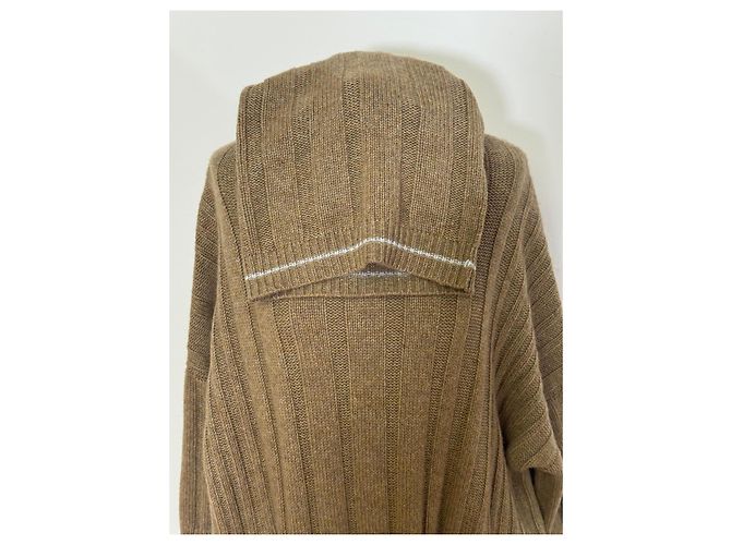 Vestido de cachemira Hermès Camello - vista 4