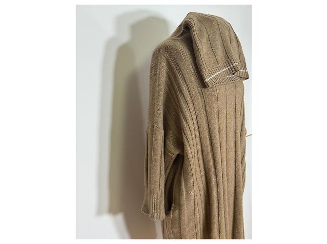 Vestido de cachemira Hermès Camello - vista 6