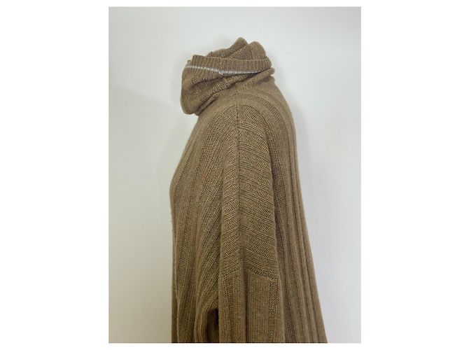 Vestido de cachemira Hermès Camello - vista 8