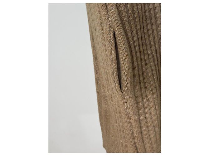 Vestido de cachemira Hermès Camello - vista 9