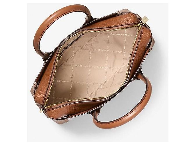 Michael Kors Borsa Mercer con Logo Signature Beige - vista 2