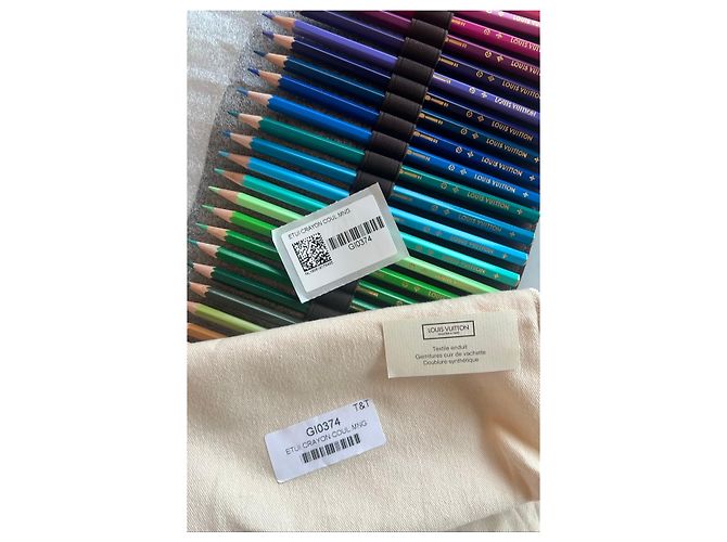 Set de crayons de couleur Monogram Louis Vuitton Marron Multicolore Doré - vue 10