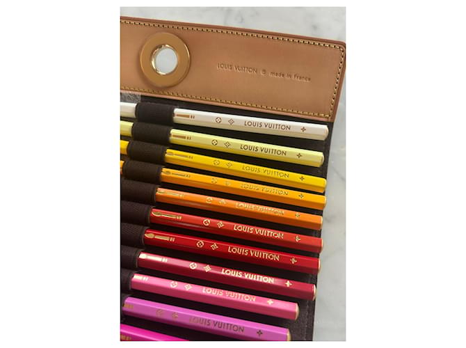 Set de crayons de couleur Monogram Louis Vuitton Marron Multicolore Doré - vue 5