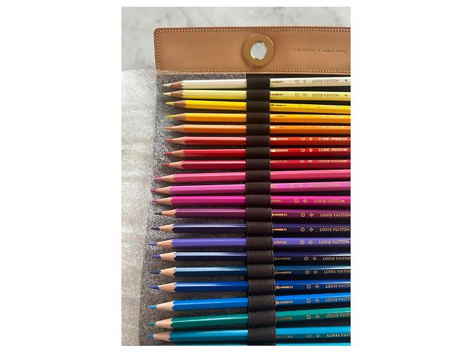 Set de crayons de couleur Monogram Louis Vuitton Marron Multicolore Doré - vue 6