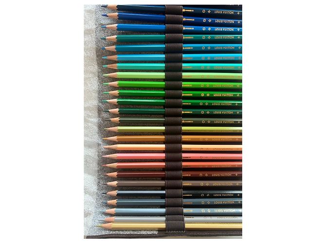 Set de crayons de couleur Monogram Louis Vuitton Marron Multicolore Doré - vue 7