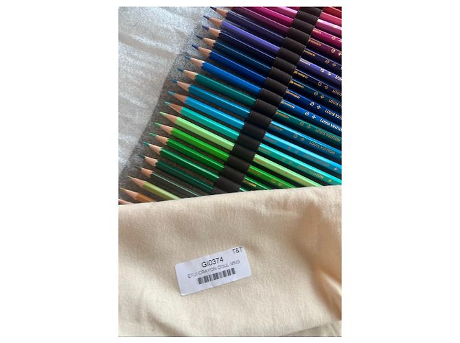 Set de crayons de couleur Monogram Louis Vuitton Marron Multicolore Doré - vue 9