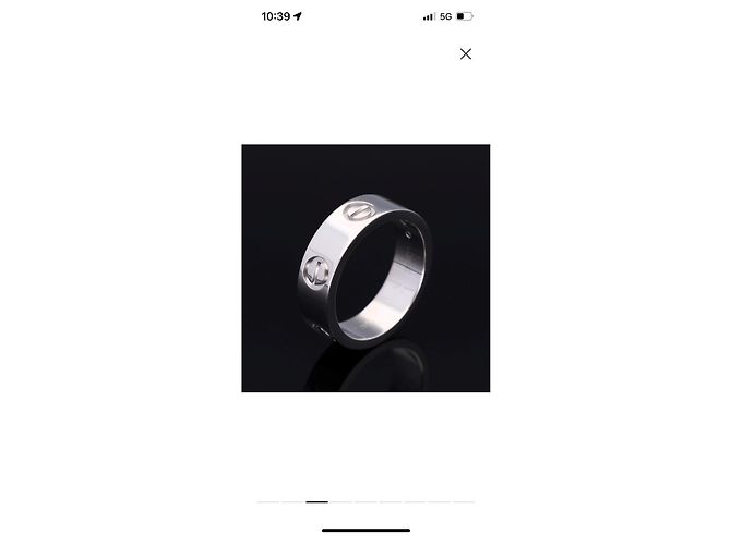 Cartier Love Ring aus Platin Silber - Ansicht 2