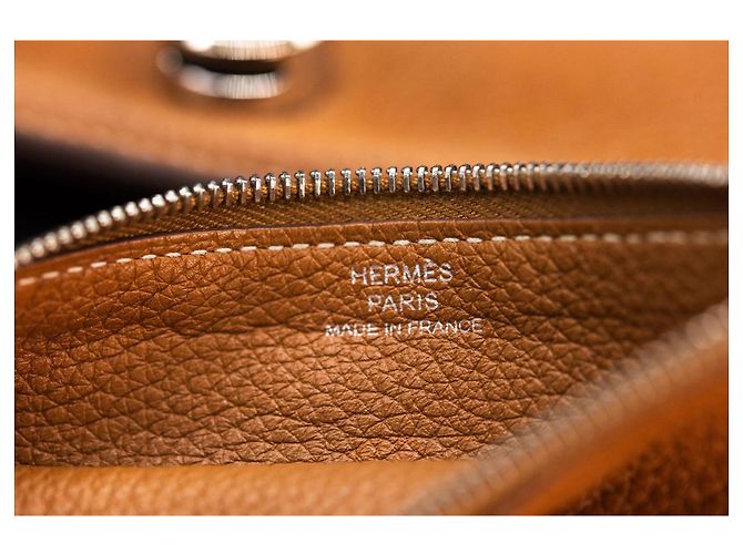 Cartera Hermès Dogon Cognac – Clou de Selle – compartimento para monedas extraíble Coñac - vista 15