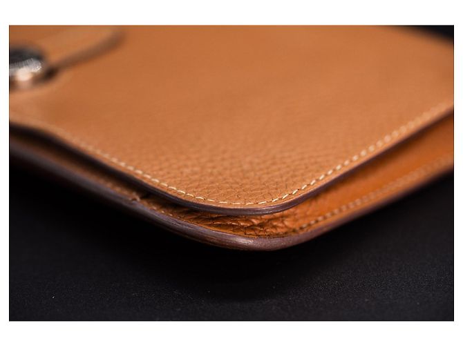 Cartera Hermès Dogon Cognac – Clou de Selle – compartimento para monedas extraíble Coñac - vista 16