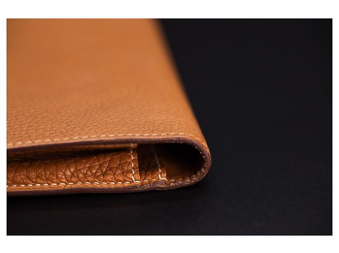 Cartera Hermès Dogon Cognac – Clou de Selle – compartimento para monedas extraíble Coñac - vista 17
