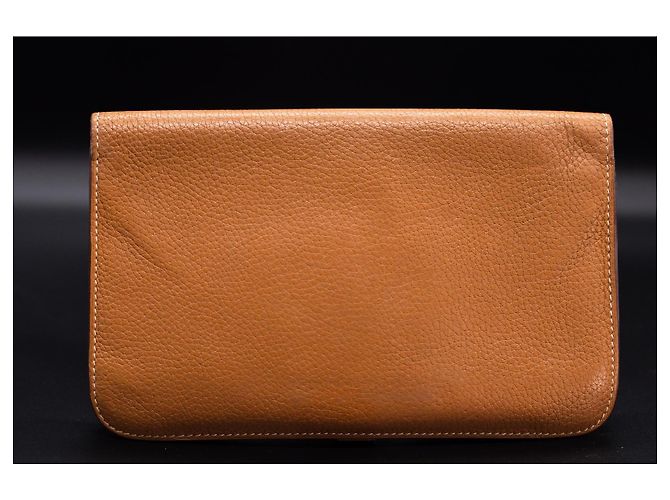 Cartera Hermès Dogon Cognac – Clou de Selle – compartimento para monedas extraíble Coñac - vista 5