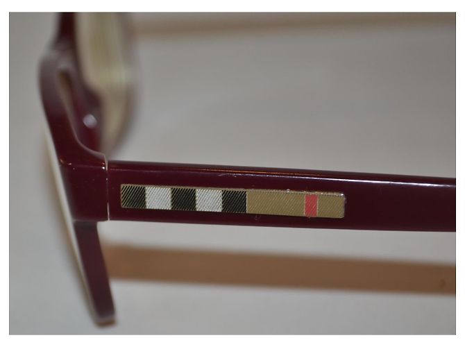 Occhiali Burberry B2136 Rosso Scuro Plastica Multicolore Bordò - vista 4