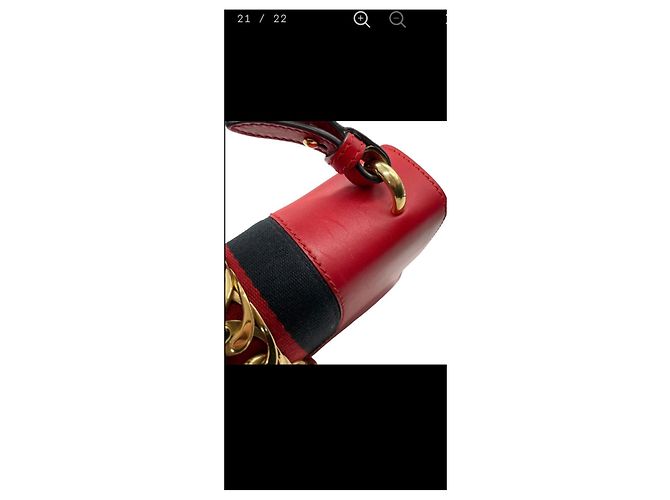 Borsa a mano Gucci Sylvie in pelle rossa Rosso - vista 2
