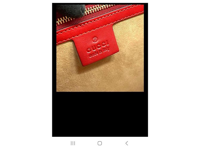 Borsa a mano Gucci Sylvie in pelle rossa Rosso - vista 4