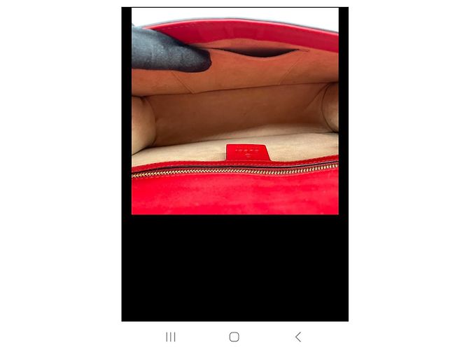 Borsa a mano Gucci Sylvie in pelle rossa Rosso - vista 5