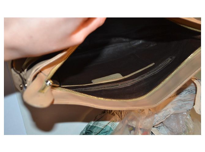 Borsa a mano Salvatore Ferragamo in pelle beige - vista 7